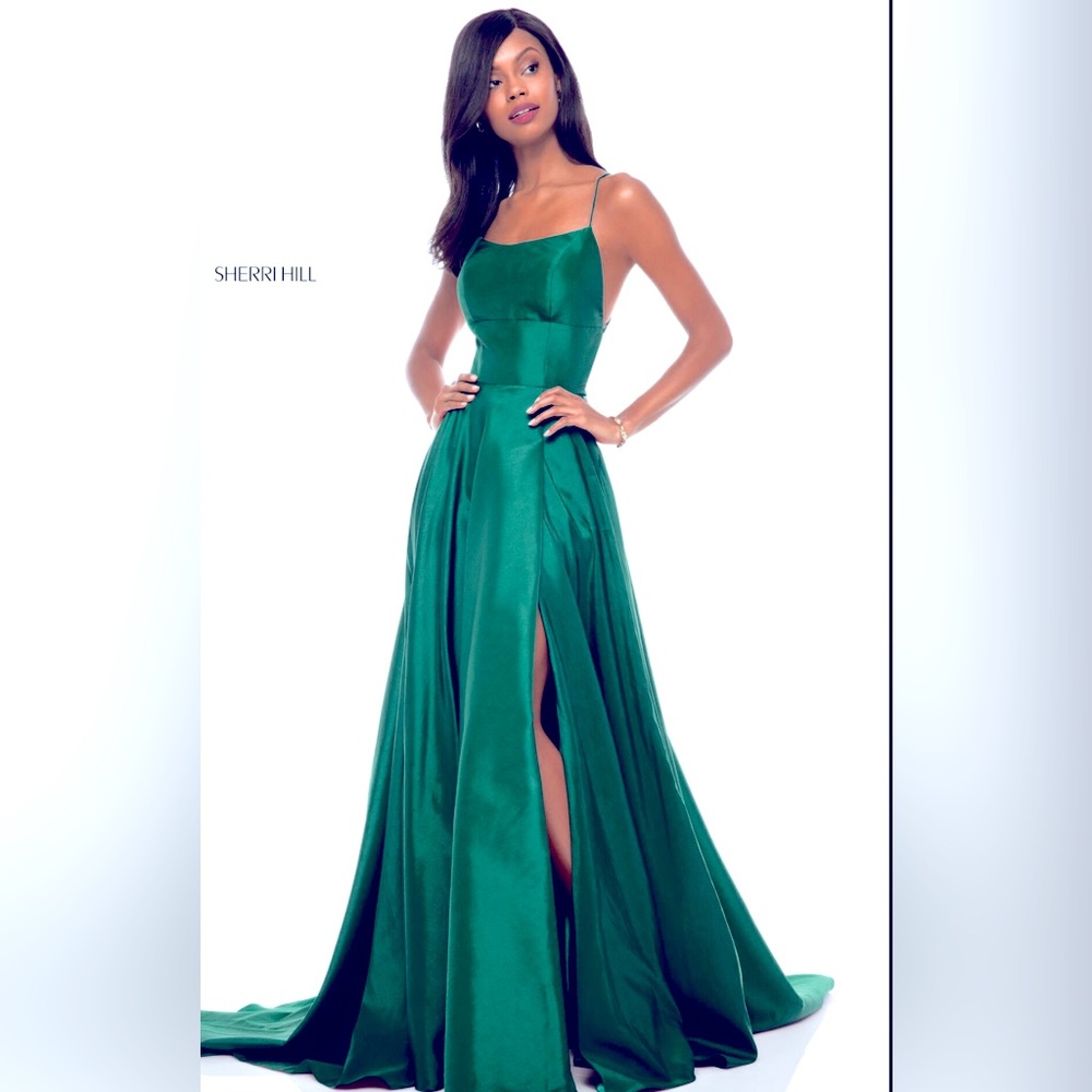 Sherri Hill - Long Green Prom Dress